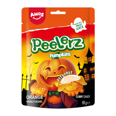 Желирани Бонбони Amos Peelerz Pumpkins Портокал 65 гр