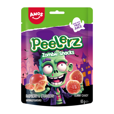 Желирани Бонбони Amos Peelerz Zombie Малина и Ягода 65 гр