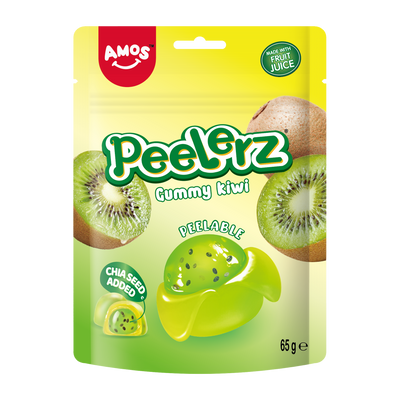Желирани бонбони AMOS Peelerz Gummy Киви 65гр