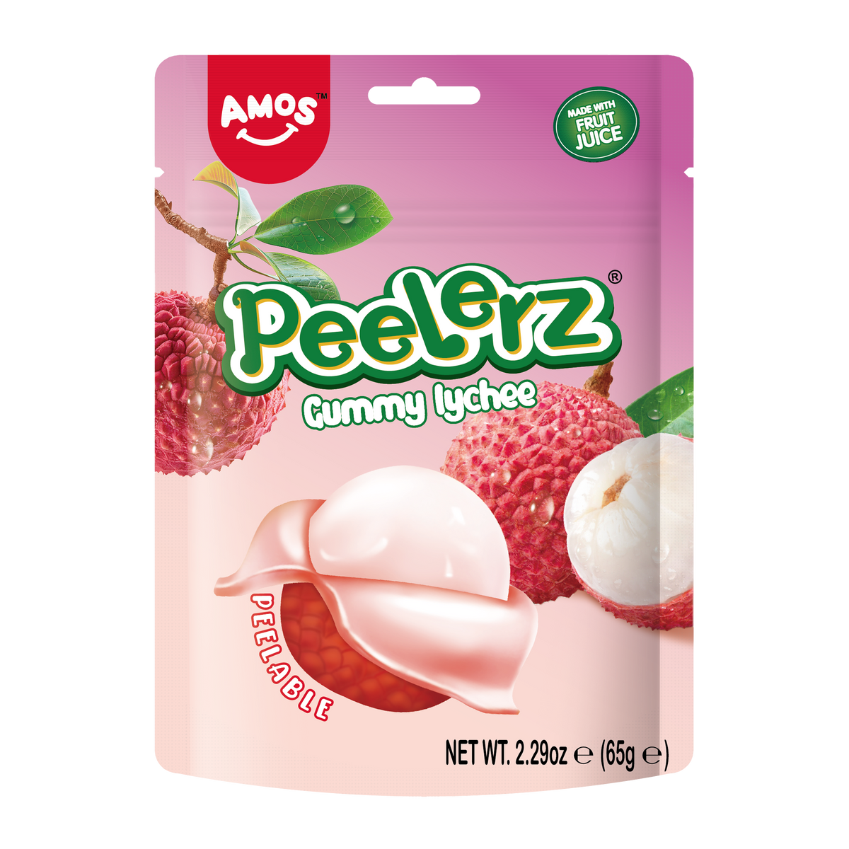 Желирани бонбони AMOS Peelerz Gummy Личи 65гр