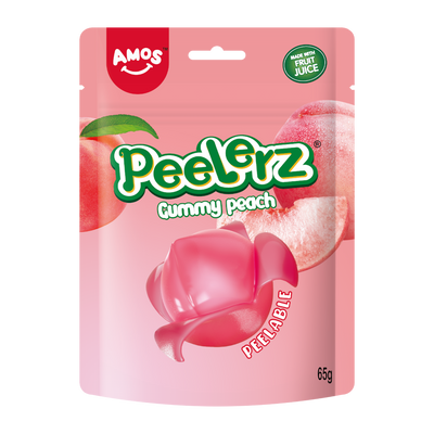 Желирани бонбони AMOS Peelerz Gummy Праскова 65гр