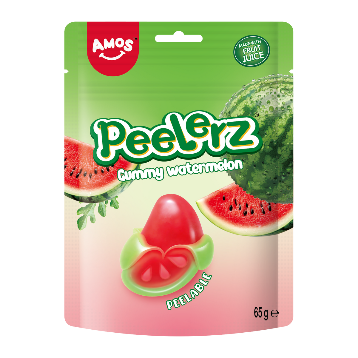 Желирани бонбони AMOS Peelerz Gummy Диня 65г